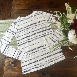 Vince Blue White Striped Long Sleeve Shirt XXS